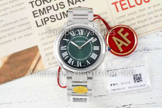 Cartier Ronde Must De Cartier 36mm 1:1 Best Clone AF 팩토리 그린 다이얼
