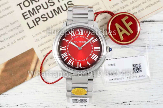 Cartier Ronde Must De Cartier 36mm 1:1 Best Clone AF 팩토리 Red Dial