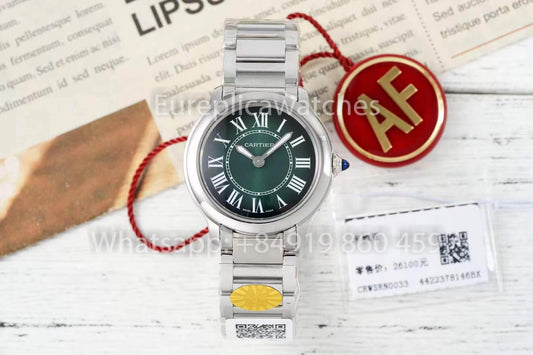 Cartier Ronde Must De Cartier 29mm 1:1 Best Clone AF 팩토리 그린 다이얼