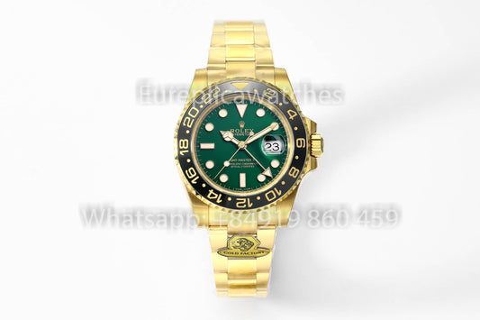 롤렉스 GMT Master II M126718GRNR 오이스터 Strap 1:1 Best Clone Gold 팩토리 V3 Ultimate