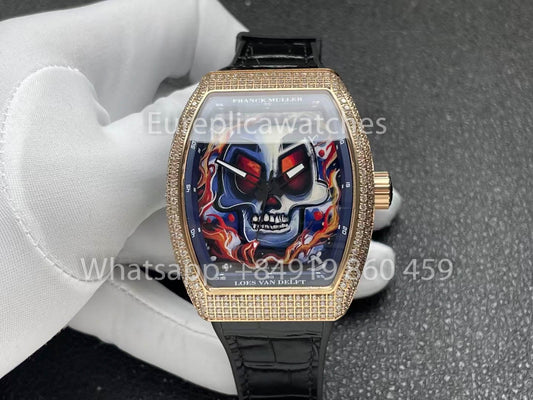 Franck Muller Vanguard Loes Van Delft 1:1 Best Clone ABF 팩토리 로즈 골드 diamonds