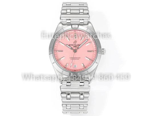 Breitling Chronomat 36 UNWORN 2022 A10380591L1A1 Series 1:1 Super Clone BLS 팩토리 Pink Dial