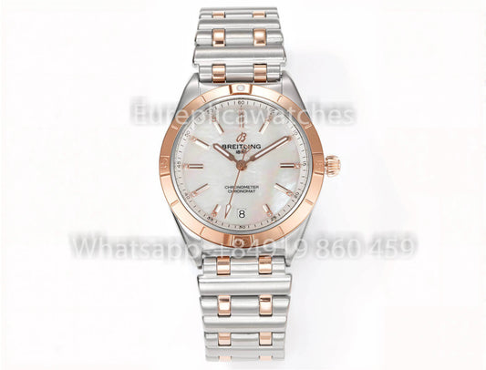 Breitling Chronomat 36 UNWORN 2022 A10380591L1A1 Series 1:1 Super Clone BLS 팩토리 MOP silver and rosse gold