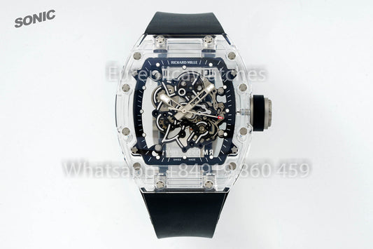 RICHARD MILLE RM055 AET REMOULD 블랙 Strap 1:1 베스트 버전 Sonic 팩토리