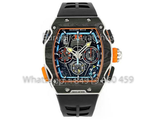 RICHARD MILLE RM 65-01 McLaren W1 RM 팩토리 1:1 베스트 버전 블랙 Strap