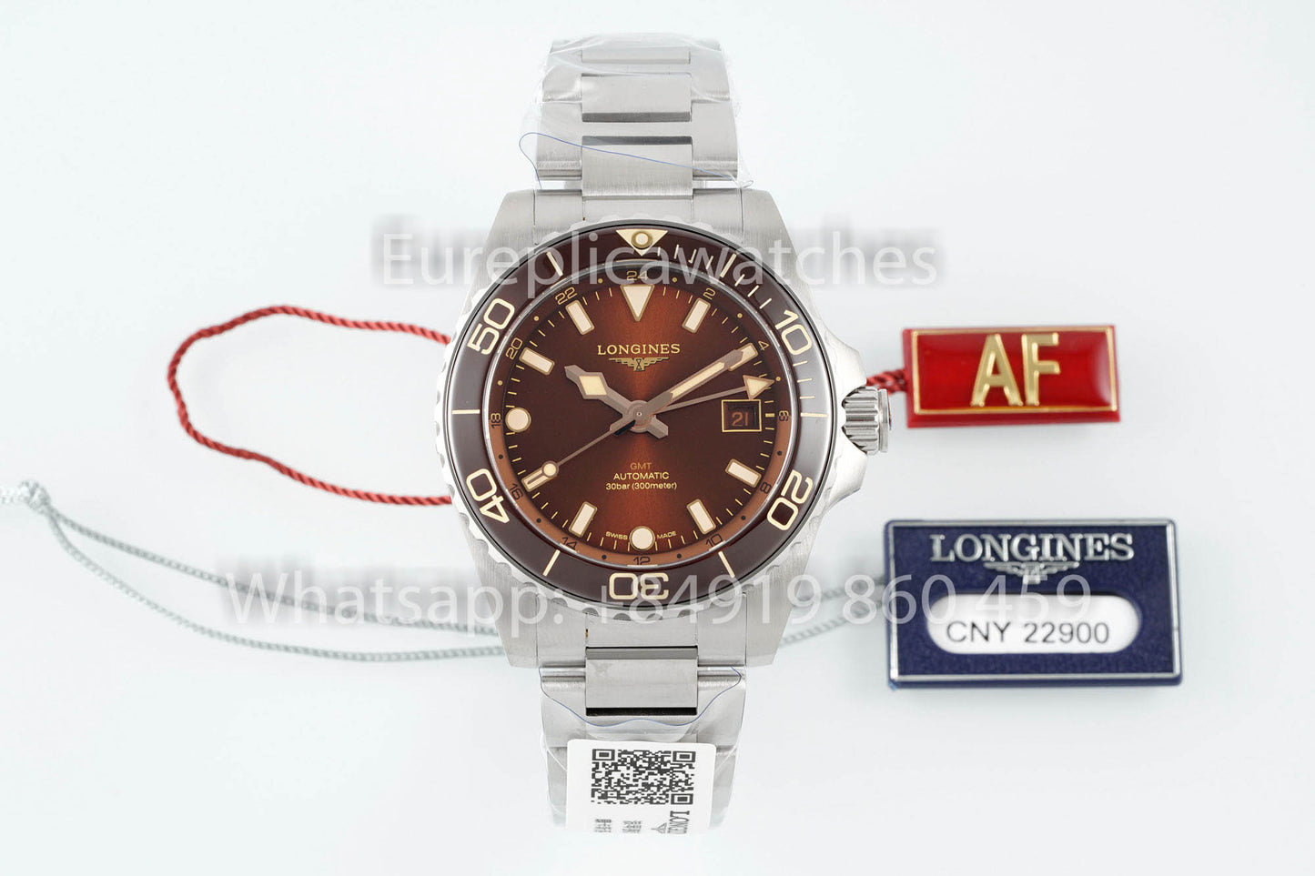 Longines HydroConquest GMT L3.790.4.66.6 в режиме реального времени 1:1 в матче AF 팩토리