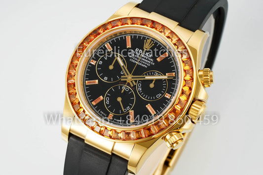 PPM Customized Modified 롤렉스 데이토나 블랙 Dial 1:1 베스트 버전 러버 스트랩