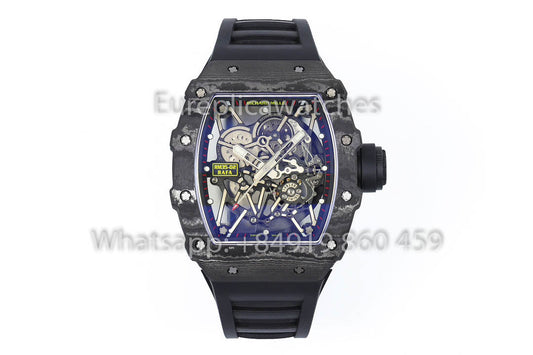 Richard Mille RM35-02 Rafael Nadal 블랙 Carbon TPT 1:1 베스트 버전 ZF 팩토리 2025 Version