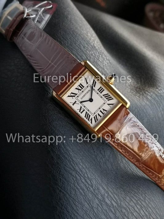 Cartier Tank TANK LOUIS CARTIER “Latest Hues” 에디션 1:1 베스트 버전 F1 팩토리 브라운 Strap