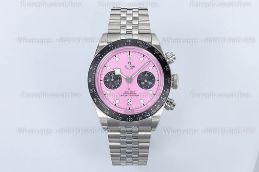 TUDOR 블랙 BAY CHRONO STEEL M79360N-0019 41MM ZF 팩토리 1:1 베스트 버전 Pink dial