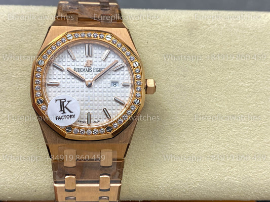오데마 피게 로열 오크 Quartz 33mm 67651 RS-D 화이트 다이얼 TK 팩토리 1:1 베스트 버전