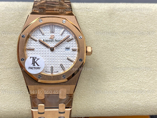 오데마 피게 로열 오크 Quartz 33mm 67651 RS-F 화이트 다이얼 TK 팩토리 1:1 베스트 버전