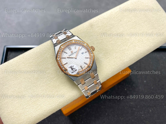 오데마 피게 로열 오크 Quartz 33mm 67651RS 화이트 diamonds TK 팩토리 1:1 베스트 버전