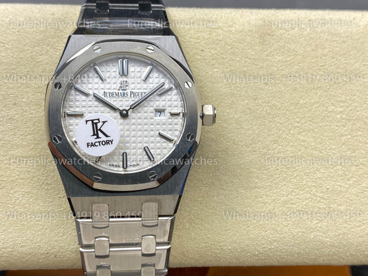 오데마 피게 로열 오크 Quartz 33mm 67651SR 화이트 다이얼 TK 팩토리 1:1 베스트 버전