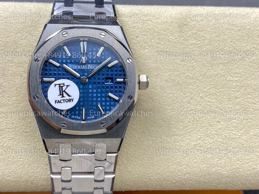 오데마 피게 로열 오크 Quartz 33mm 67651SR 블루 다이얼 TK 팩토리 1:1 베스트 버전
