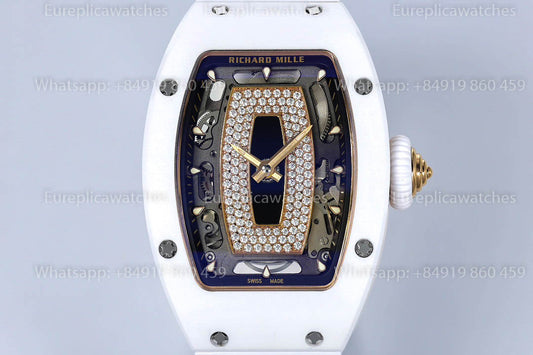 Richard Mille RM 07-01 화이트 세라믹 블랙-Lip 1:1 베스트 버전 ZF 팩토리