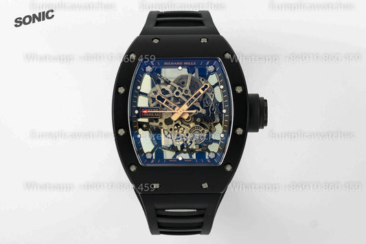 Richard Mille RM 035 RM035 로즈 골드 TZP Americas 블랙 Toro 1:1 베스트 버전 Sonic 팩토리 V4