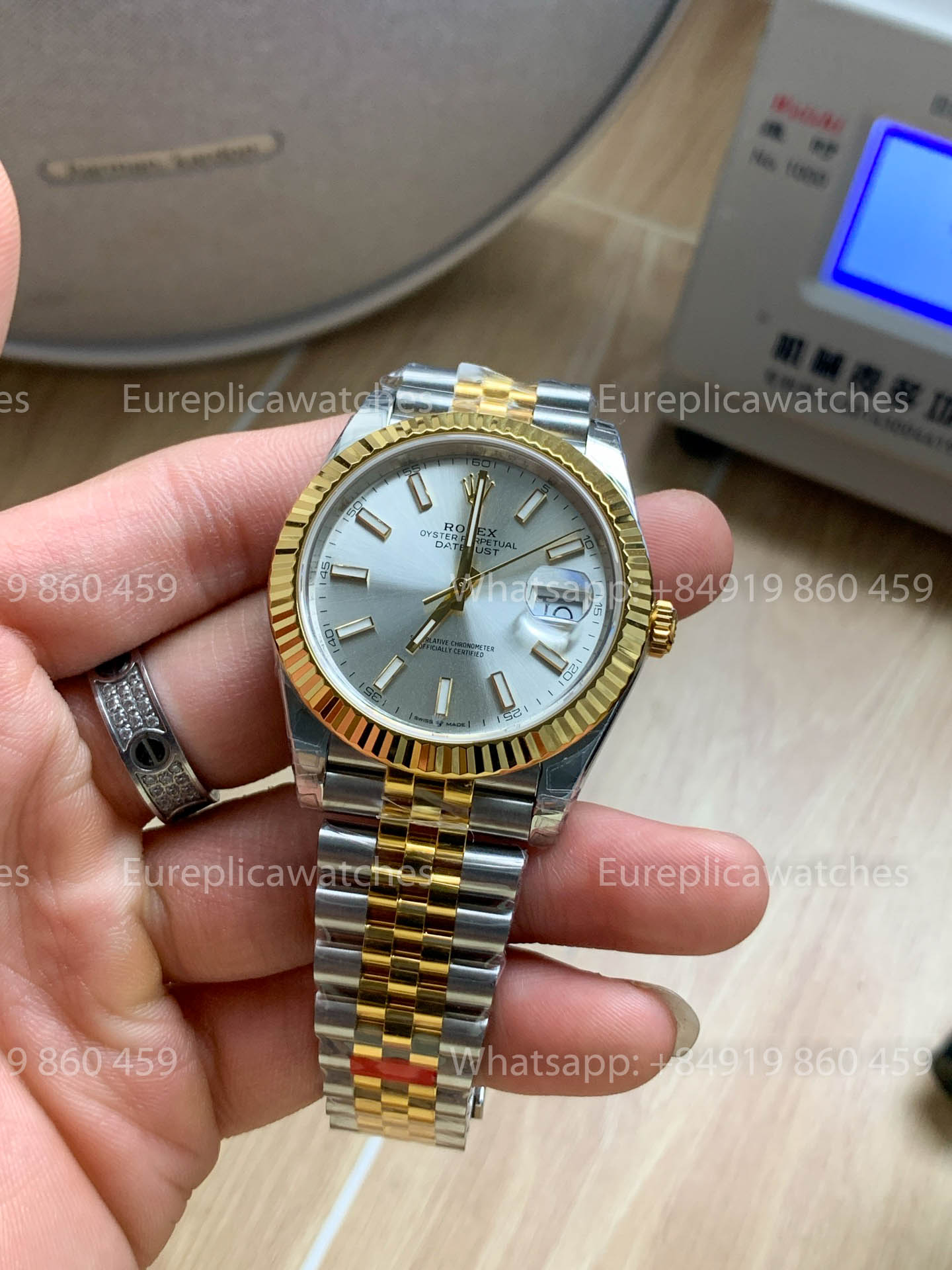 롤렉스 데이트저스트 41 M126333 Серебряный циферблат с рифленым безелем Rolesor 1:1 버전 VS 팩토리