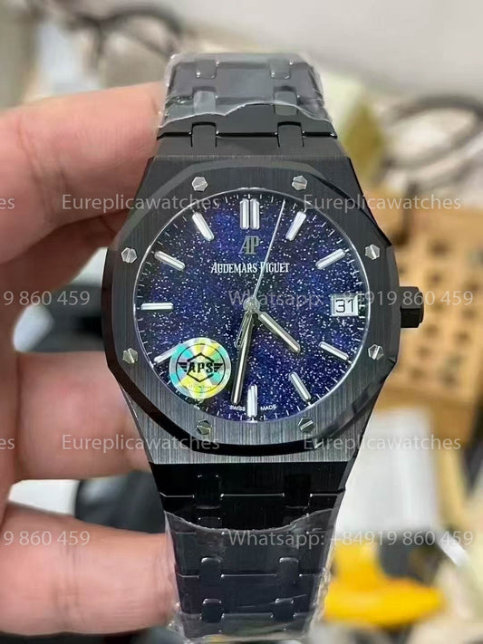 오데마 피게 로열 오크 15500ST New 블루 Grain Pattern Dial 1:1 베스트 버전 APS 팩토리