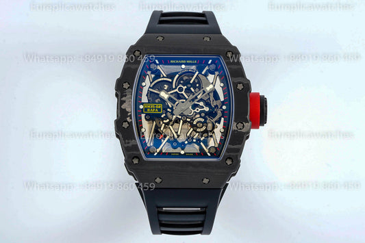 Richard Mille RM35-02 Rafael Nadal 블랙 Carbon TPT 1:1 베스트 버전 VA 팩토리