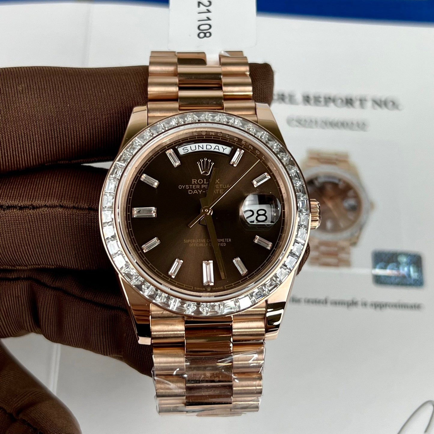 롤렉스 Day-Date 36 128235-0037 40mm 18k 로즈 골드 coated 3235 Movement GM 팩토리