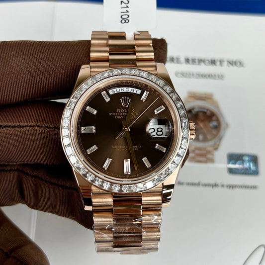 롤렉스 Day-Date 36 128235-0037 40mm 18k 로즈 골드 coated 3235 Movement GM 팩토리