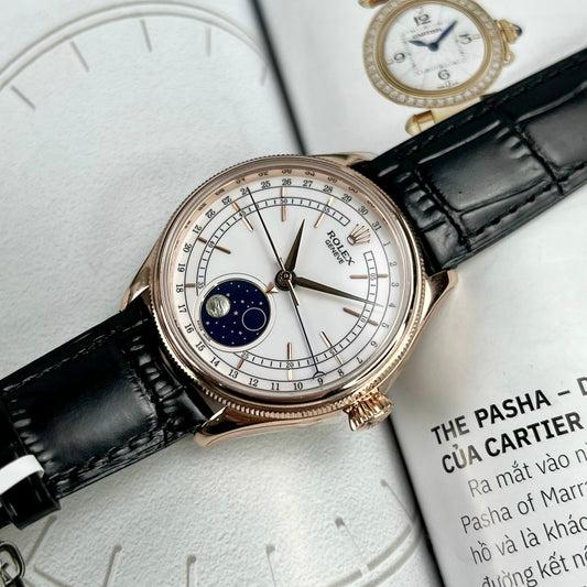 롤렉스 Cellini Moonphase 50535 18k 로즈 골드 filled KZ 팩토리