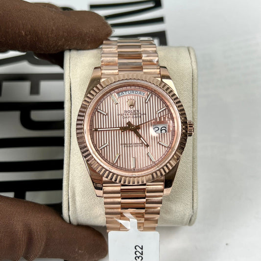 롤렉스 오이스터 Day-Date 40mm chodmip 228235 coated 18k 로즈 골드 Best 1:1 에디션 130 gram