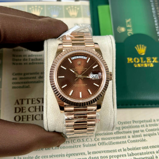 롤렉스 Day-Date 40 228235 chodmip Best 1:1 에디션 coated 18k 로즈 골드 130 gram