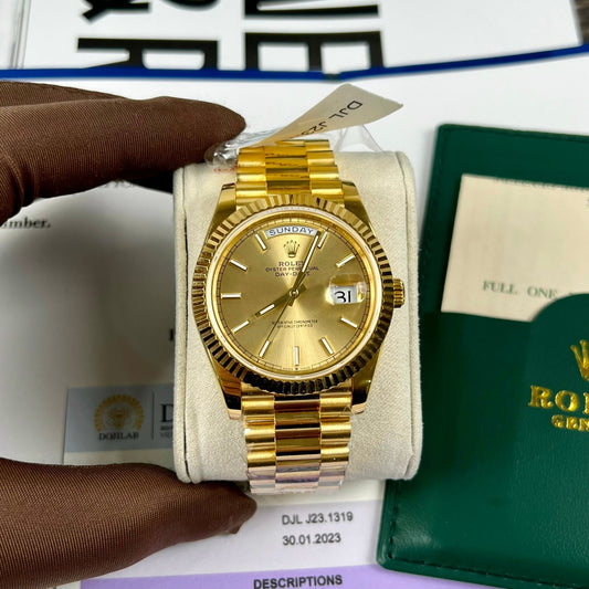 롤렉스 Day-Date 40mm 228238-0003 coated 18k 옐로 골드 Best 1:1 에디션 130 gram