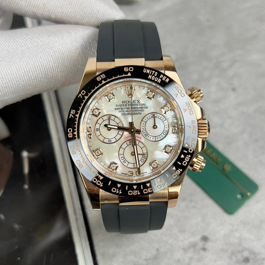 롤렉스 Cosmograph 데이토나 116518LN Mother of Pearl Dial custom 18k gold filled Best 1:1 에디션