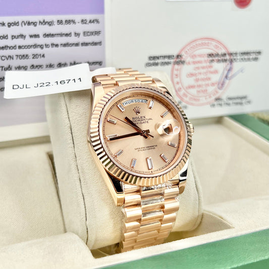 롤렉스 Day-Date 40 로즈 골드 228235 champagne Gold Filled 18k from GM 팩토리