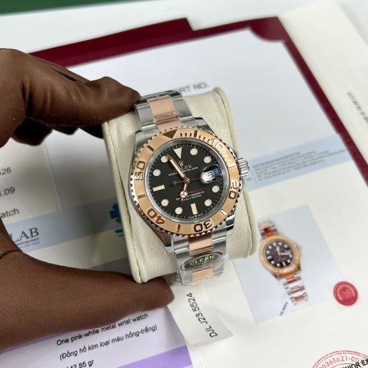 롤렉스 Yacht-Master 40 coated 18k Everose Gold Oystersteel Men's Watch 116621-0002 Best 1:1 에디션