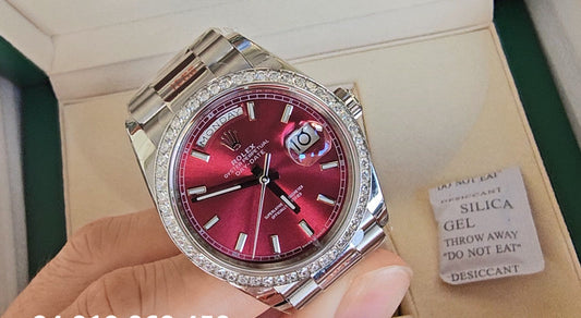 롤렉스 Day Date 118239-0288 Red Dial 1:1 Best 에디션 EW 팩토리 Stone Bezel