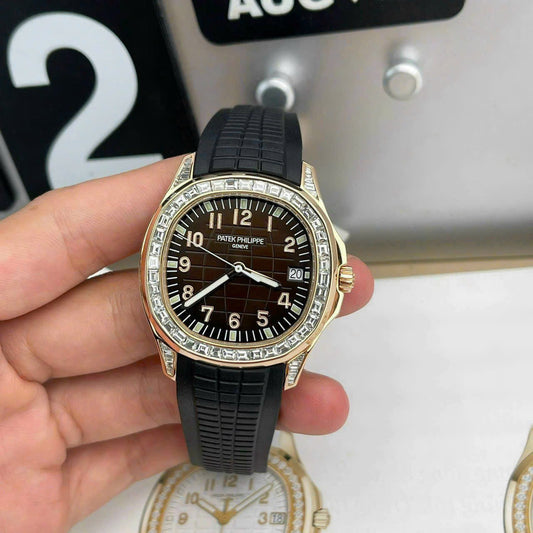 파텍 필립 아쿠아넛 5167R-001 Best 1:1 에디션 18k Wrapped and Moissanite Baguette