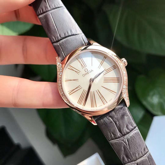 오메가 De Ville Trésor Quartz 36 mm 428.58.36.60.02.001 Swiss Original Movement