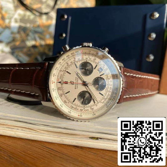 Breitling Navitimer 1 B01 크로노그래프 46 화이트 다이얼 Men's Watch - Swiss Original Movement