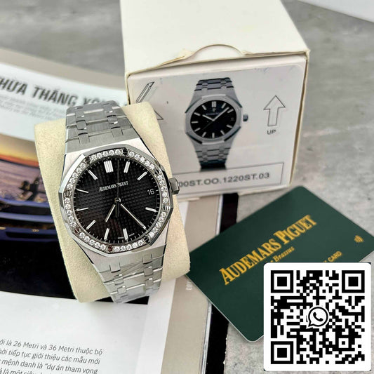 Replica 오데마 피게 로열 오크 15400ST.OO.1220ST.01 Custom Moissanite Diamonds