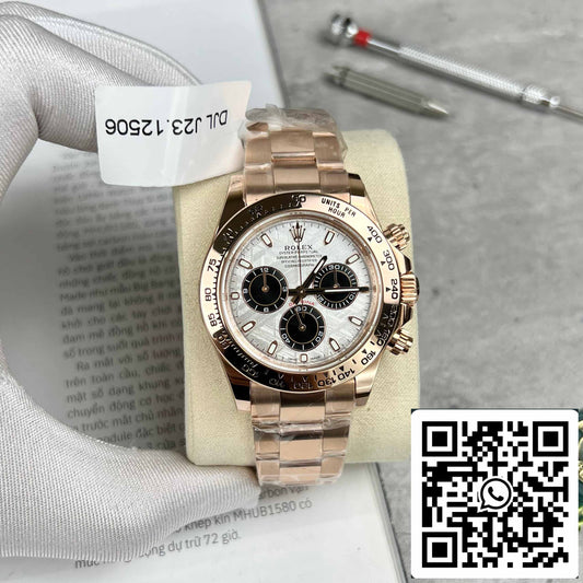 Best Replica 롤렉스 Cosmograph 데이토나 116505 로즈 골드 Meteorite Dial - 18k 로즈 골드 coated