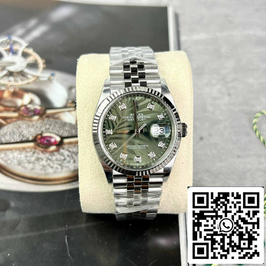 롤렉스 데이트저스트 M126234-0055 36MM 1:1 Best 에디션 Clean 팩토리 그린 다이얼