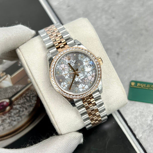 롤렉스 데이트저스트 flower dial 31MM 1:1 Best 에디션 EW 팩토리 스테인리스 스틸