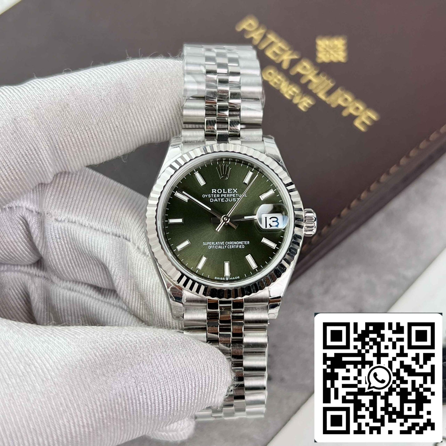 Replica 롤렉스 데이트저스트 31 278274-0018 EW 팩토리 31mm Olive dial