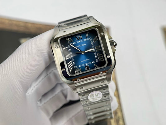 Cartier De Santos WSSA0013 2018 BV 팩토리 1:1 Best 에디션 블루 다이얼 newest version