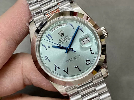 롤렉스 Day Date 40 M228206-0025 Arabic 블루 다이얼 1:1 Best 에디션 GM 팩토리 3255 Movement