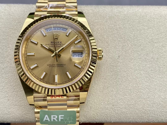 Rolex Day Date 40 M228238-0003 옐로 골드 Dial 1:1 Best 에디션 AR 팩토리 3255 Movement