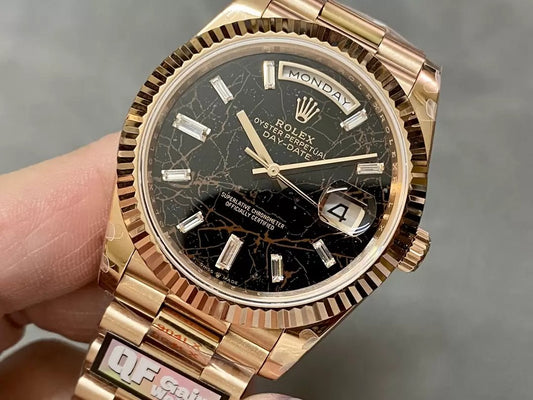롤렉스 Day Date 40 M228235-0045 Eisenkiesel Diamond Dial1:1 Best 에디션 QF 팩토리 183 gram