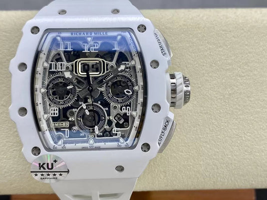 Richard Mille RM11-03 Best 에디션 KU+ 팩토리 [KV - V5] Version 화이트 Carbon