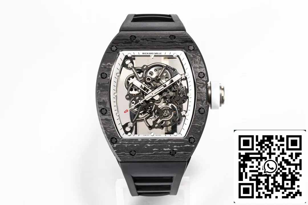 BBR 팩토리 [V3] RICHARD MILLE RM055 RM-055 NTPT Carbon Fiber Case 러버 스트랩