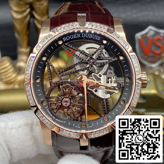 Roger Dubuis Excalibur RDDBEX0393 1:1 Best 에디션 BBR 팩토리 V3 투르비용 Skeleton Dial