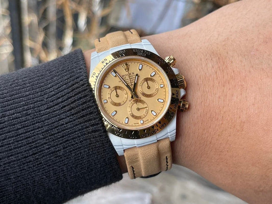 【4130 Movement DIW Modified Version】롤렉스 Cosmograph 데이토나 Series Yellow Dial Carbon Fiber case